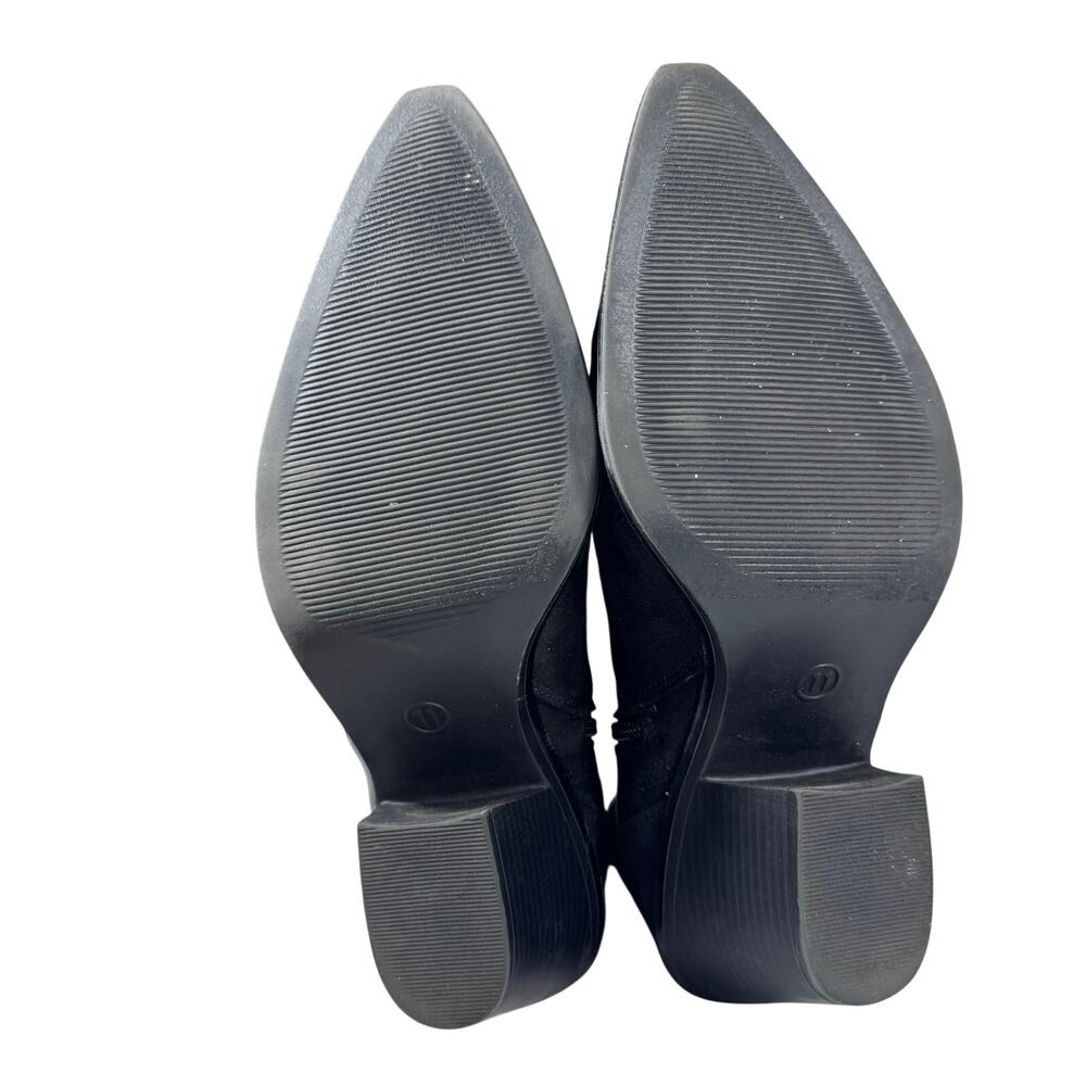 Universal Thread Jacey Western Ankle Boots Black Heeled Women's 11 Suede - Picture 6 of 8